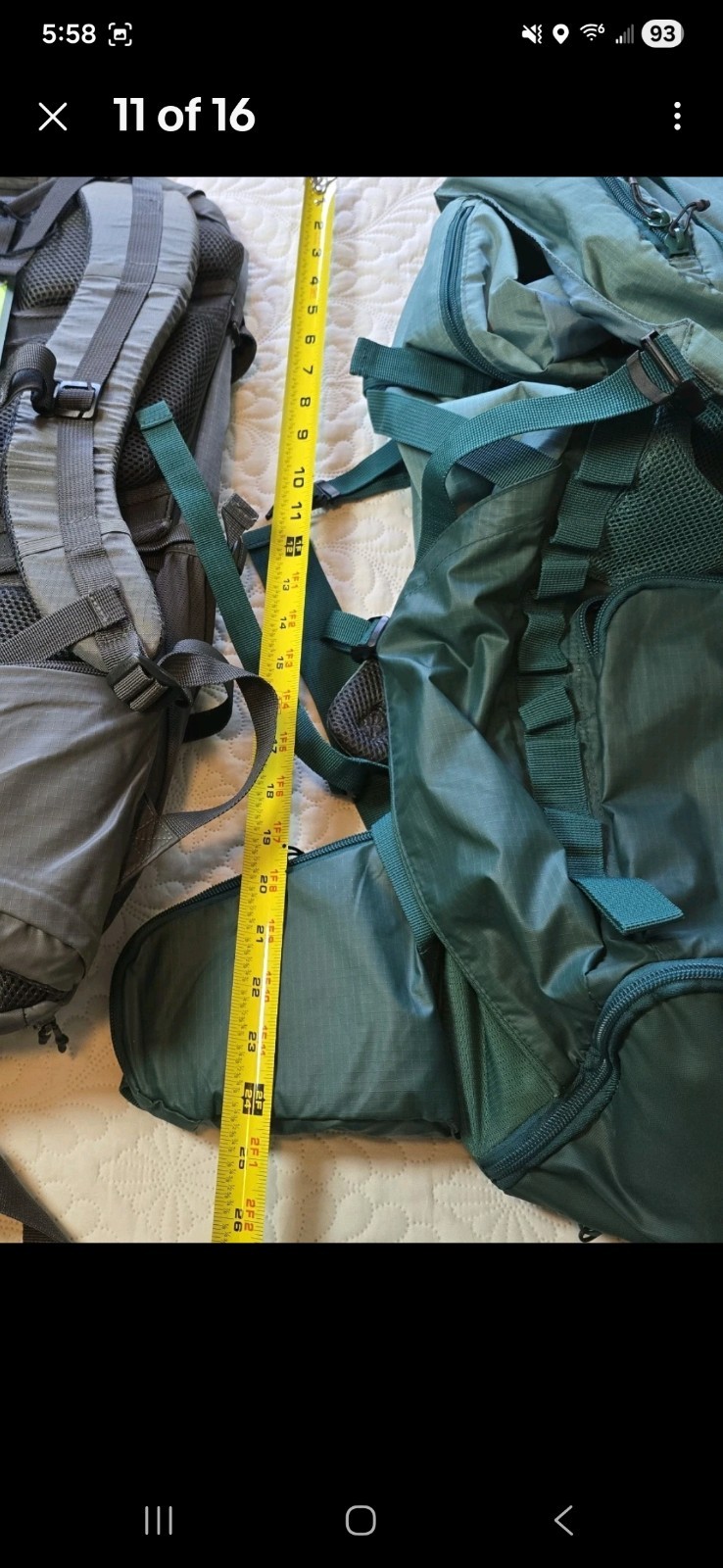NWT Quest 65L Internal Frame Pack Hiking BACKPACK Green S/M   5