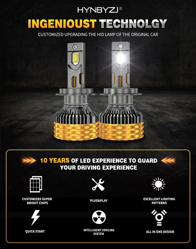 H7 H4 H11 LED Canbus Headlight 9000000LM 7000W H1 H8 HB3 9005 CSP Turbo Fog Lamp gallery