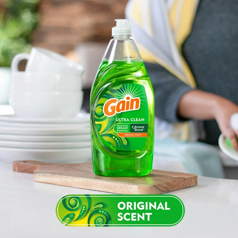 Gain Ultra Dishwashing Liquid Dish Soap, Original Scent, 90.0 fl oz.. gallery
