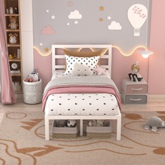 Twin Metal Bed Frame with Heavy Duty Metal Slat Support,Modern Platform for Kids