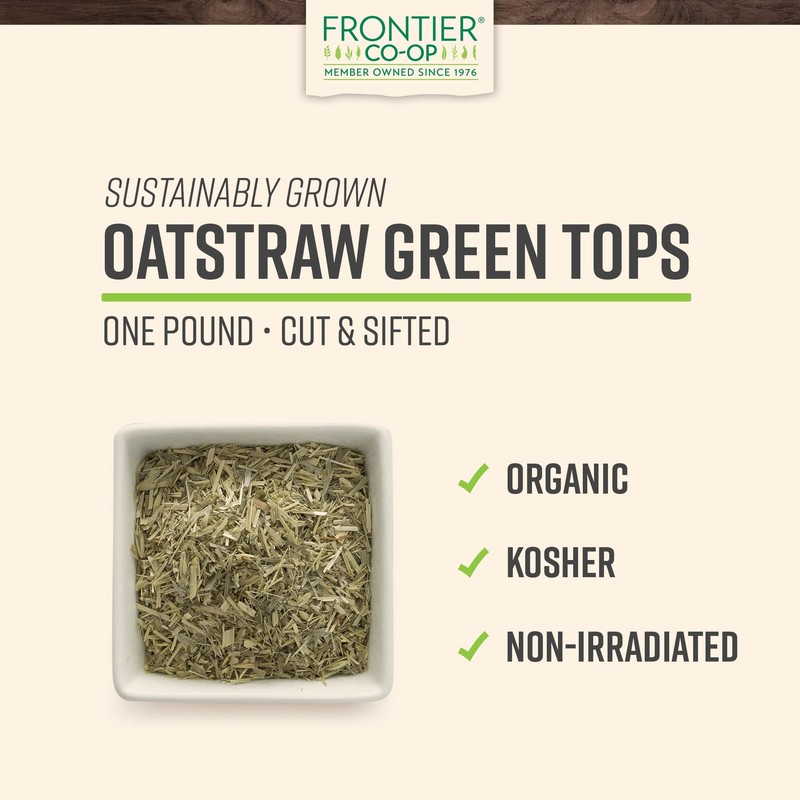 Frontier Co op Organic Oatstraw Green Tops Bulk 16 Ounce Caffeine Free Tea gallery