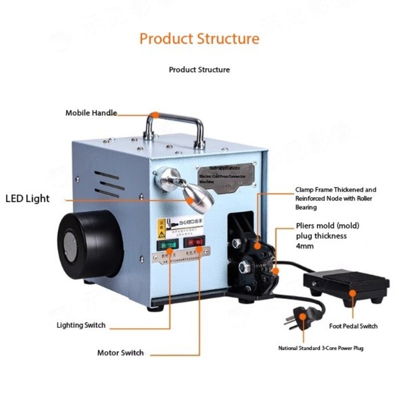 AC220V50Hz Cold Terminal Crimping Machine Electric Cold Pressing Terminal gallery