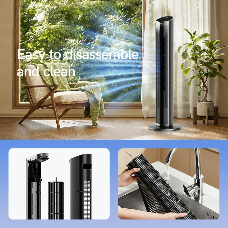 40" Tower Fan for Bedroom,35dB Quiet for Sleep,5 Speeds, 3 Modes,12H Timer, 70°O gallery