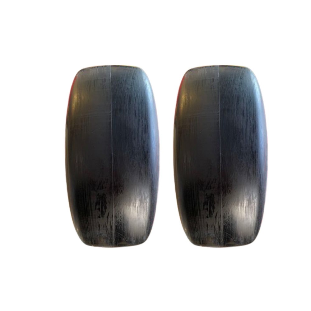 2New Residentail 13x5.00-6" Flat-free Smooth TIRES w/Rim-Hub 3.25-5.9",Bore 3/4”