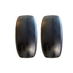 2New Residentail 13×5.00-6″ Flat-free Smooth TIRES w/Rim-Hub 3.25-5.9″,Bore 3/4”