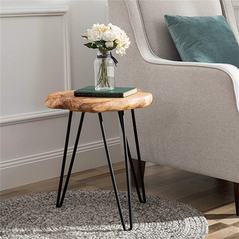 Cedar Roots Natural Edge End Table Wood Side Table Nightstand 13.5''x12''x17.4"H gallery