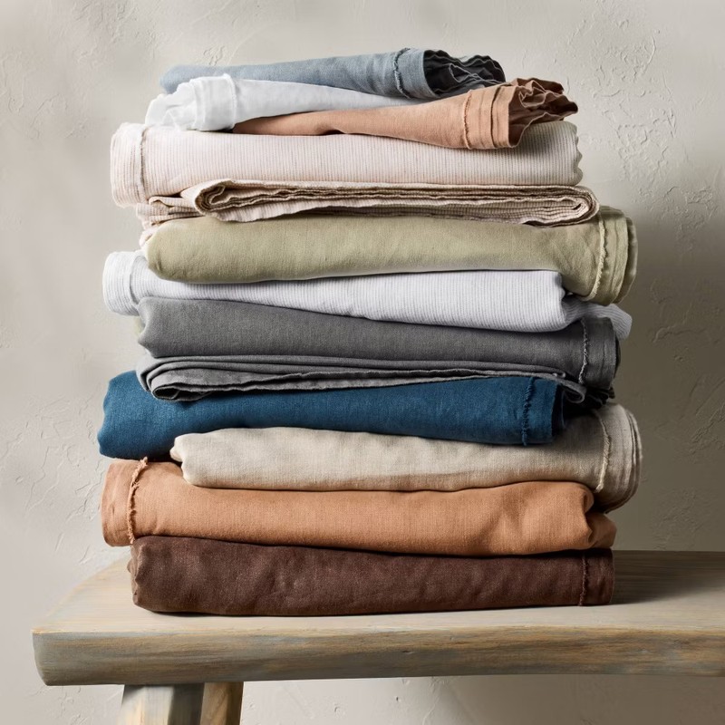 California King 100% Linen Sheet Set Mineral Blue - Casaluna gallery