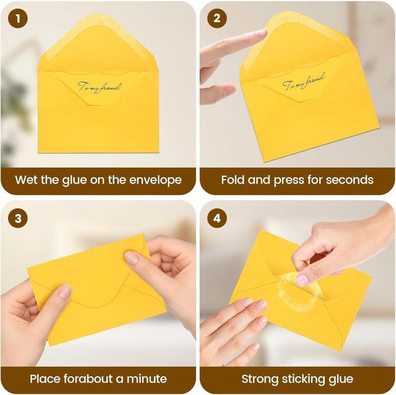 100 Pack Mini Cards with Envelopes, Small Colorful Blank Note Cards with Self... gallery