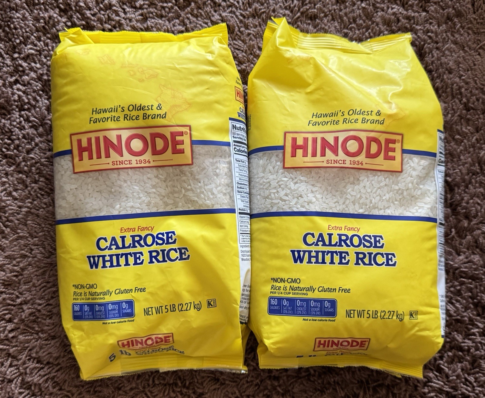 2 Bags Hinode Calrose White Rice 5lb Each – Hawaii Grown, Best by 7/28/26 gallery