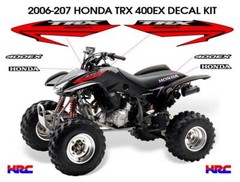 2006 2007 HONDA TRX 400EX Decal Sticker OEM kit Black Plastic 400 ATV Quad