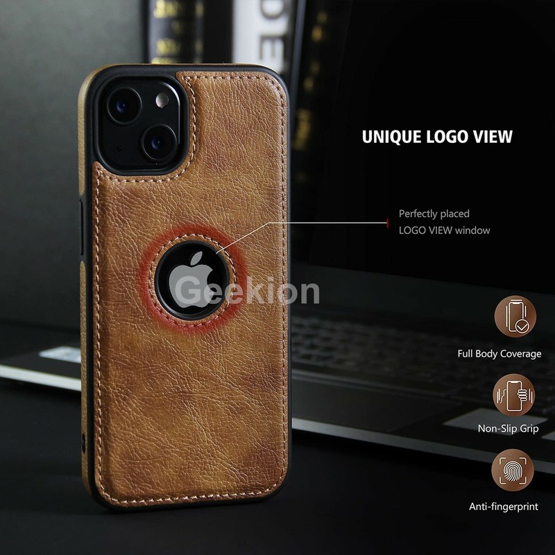 For Apple iPhone 16 15 14 Plus 13 12 11 Pro XR Max Case Leather Shockproof Cover gallery