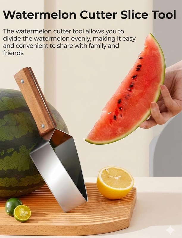 1-3pcs Watermelon Slicer Stainless Steel Triangle Cutter,Variety Fruit Cut Tool gallery