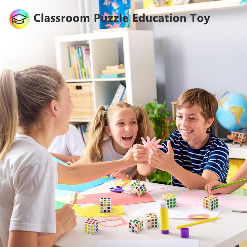 24 Pack Mini Cube Puzzle Party Favors for Kids, 1.18in 3x3 1.18 inch, 24 Pcs gallery
