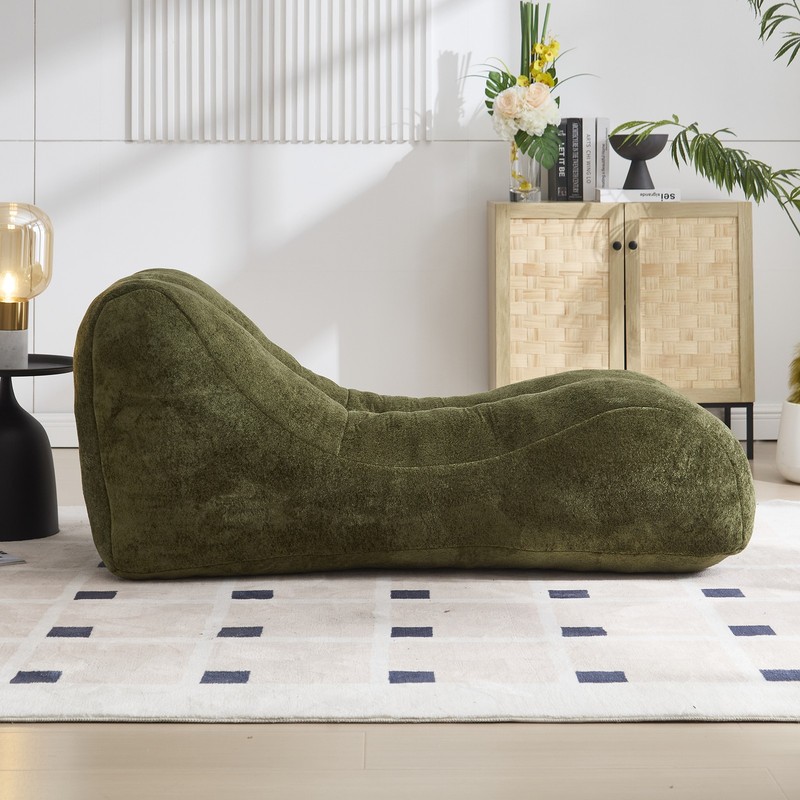 Bean Bag Sofa Chair for Adults, Olive Green, 59" x 30" x 23.6", 35.2 lbs gallery