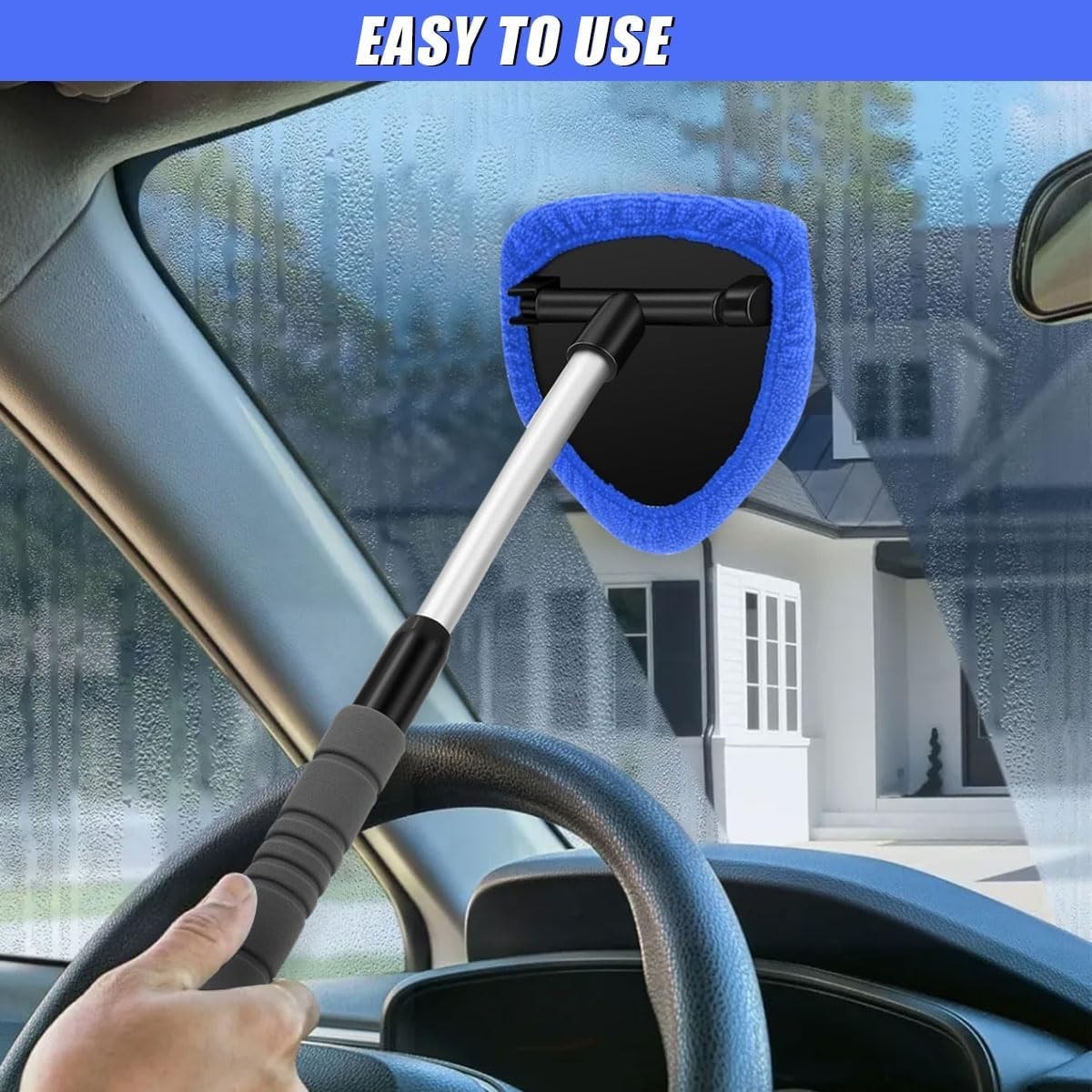 Windshield Cleaning Tool Kit Car Window Glass Wiper Cleaner Brush Pad Extendable gallery