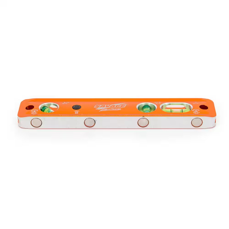 NEW Aluminum Lighted Magnetic Torpedo Level 9in 3 Vials, Ruler and Straight Edge gallery
