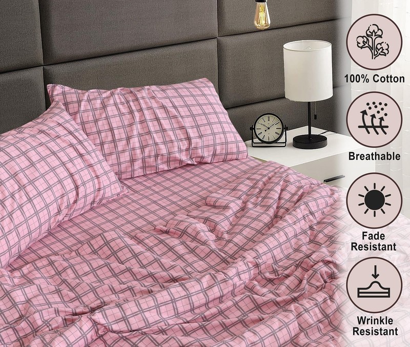 RUVANTI Flannel Sheets Queen Size - 100% Cotton Brushed Bed Sheet Sets - Deep Po gallery