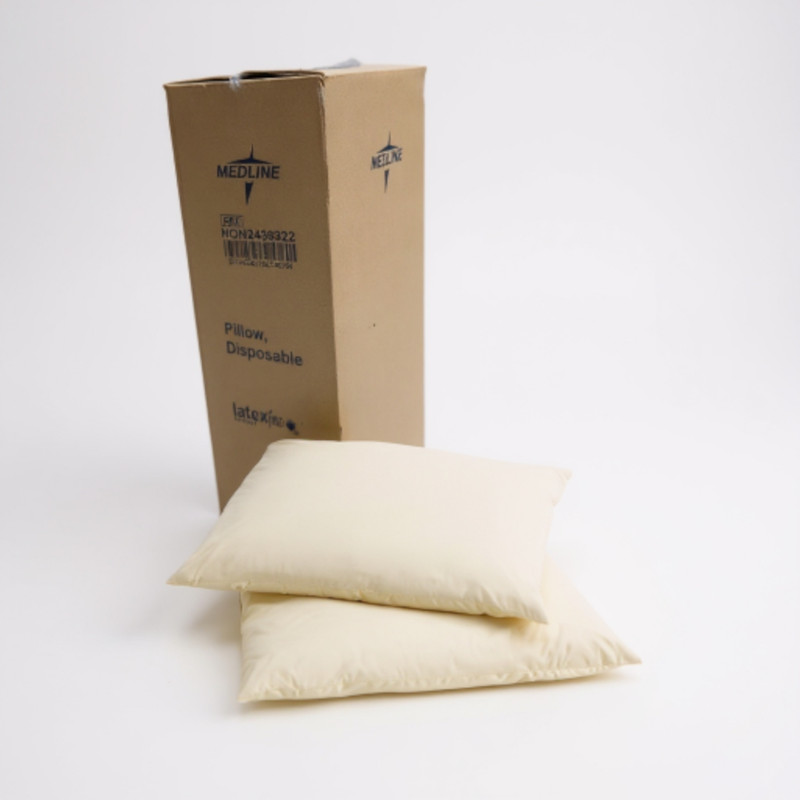 Medline Latex Free Disposable Pillows, Single or Set of Two, 16"x22" gallery
