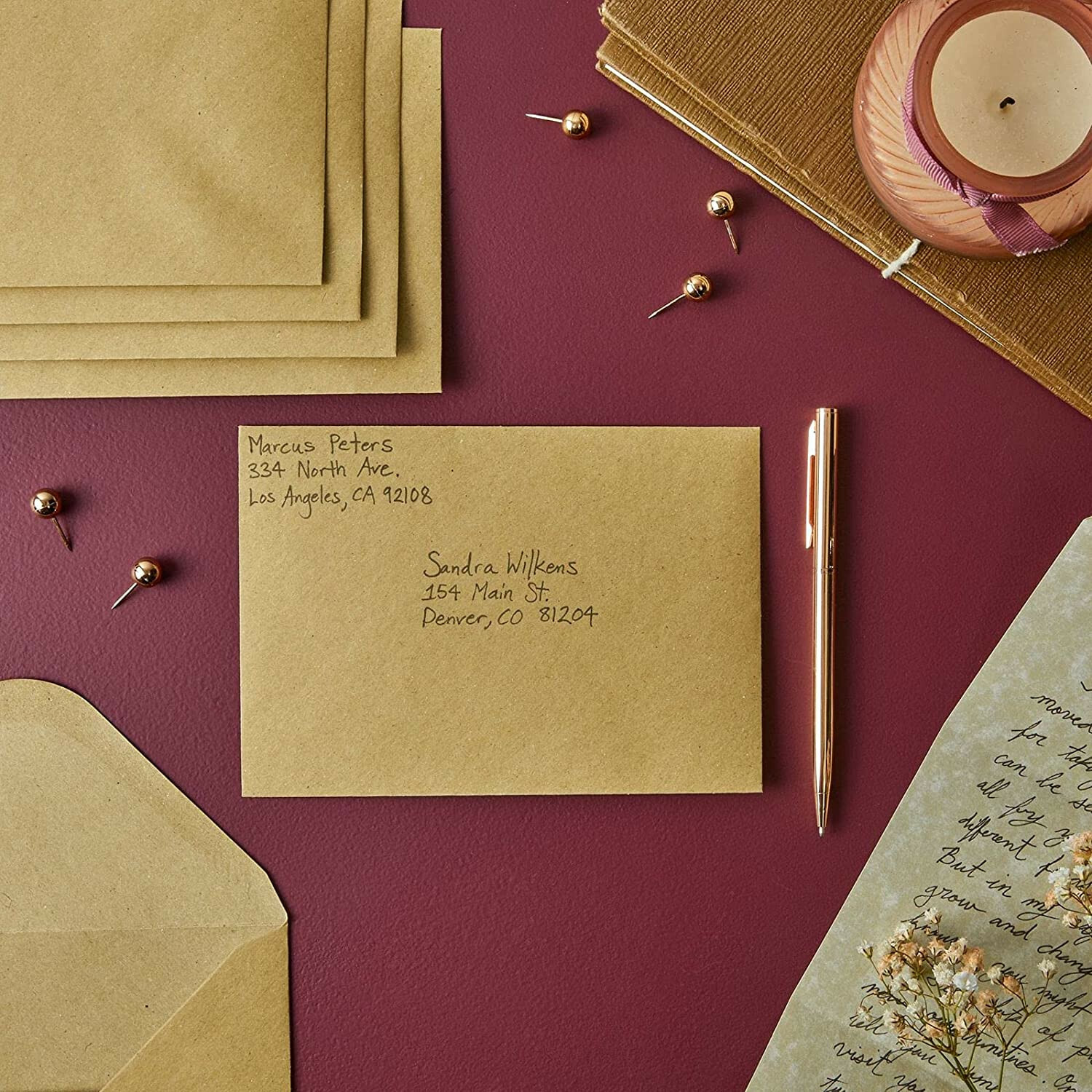 300 Brown Kraft Paper Envelopes 5x7 Invitation A7 5.25x7.25 Self Seal Card Photo gallery