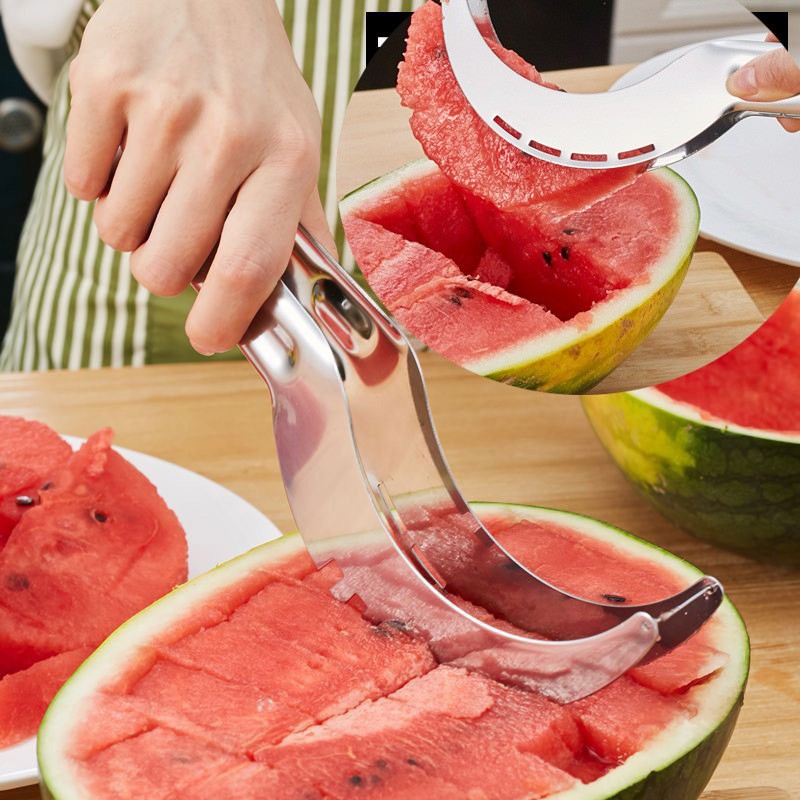 Watermelon Slicer Cutter Knife Server Corer Scoop Kitchen Knife Tools gallery