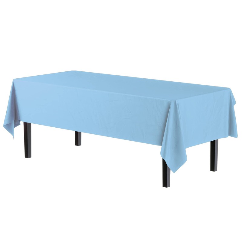 Exquisite 6-Pack Premium Plastic Tablecloth 54in. x 108in. Rectangle Plastic ... gallery