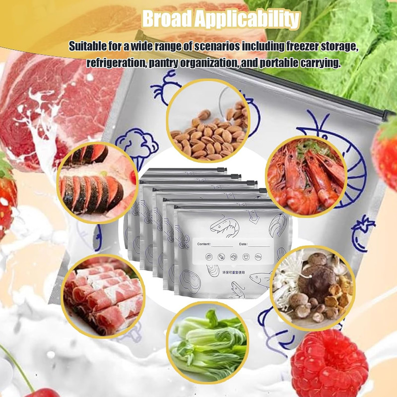 Reusable Aluminum Foil Sealable Storage Bags - Foil Sealable Bags for Food, Vege gallery