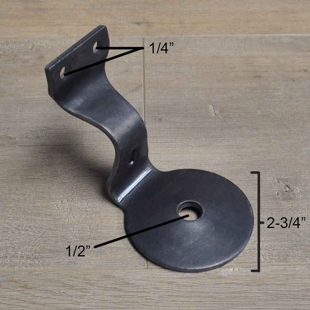 Handrail Bracket Round Hand Rail Balustrade Stair Bannister Wall 3 | 10 Pack gallery