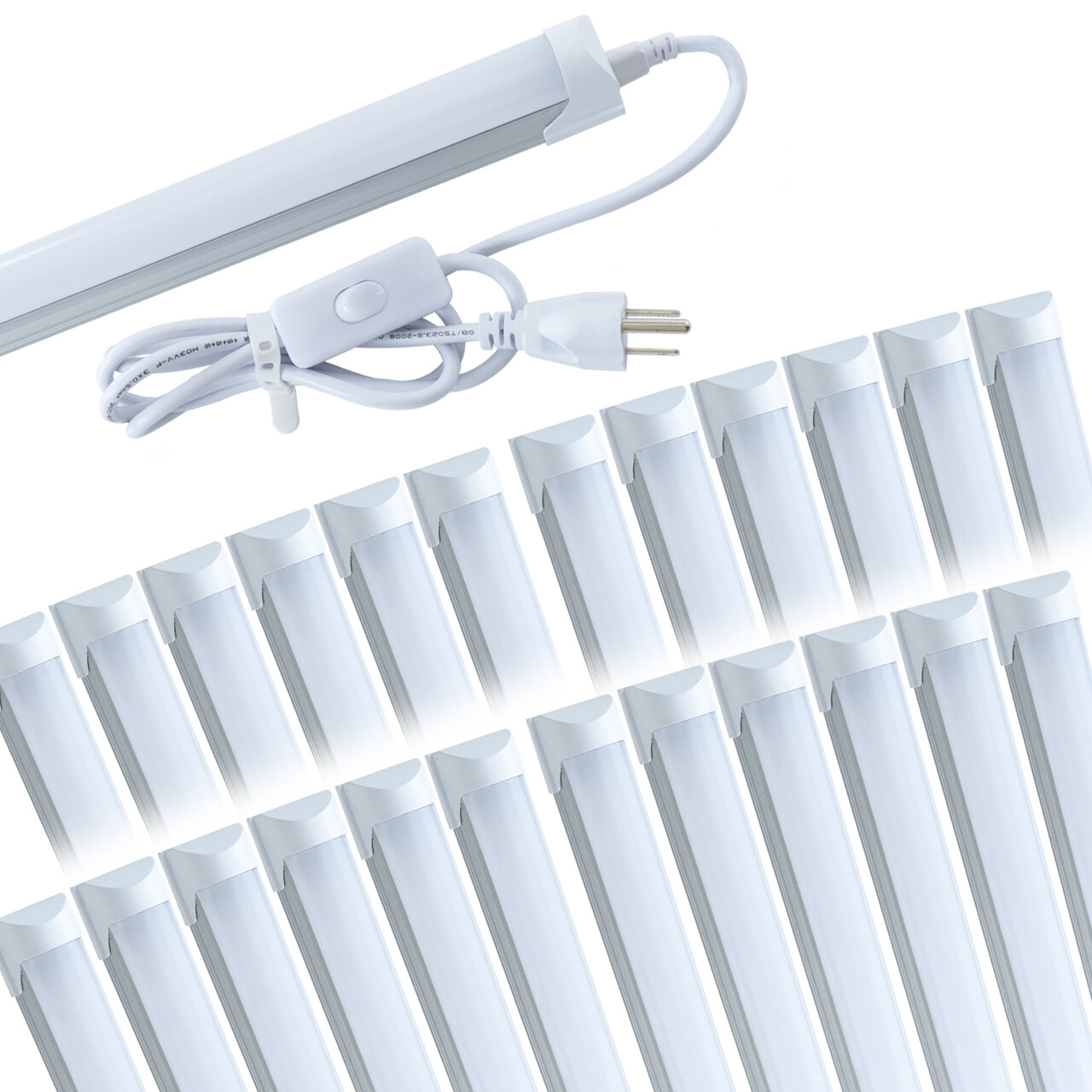 24 Pack 4FT LED Shop Light T8 Linkable Ceiling Tube Fixture 24W Daylight 6000K gallery
