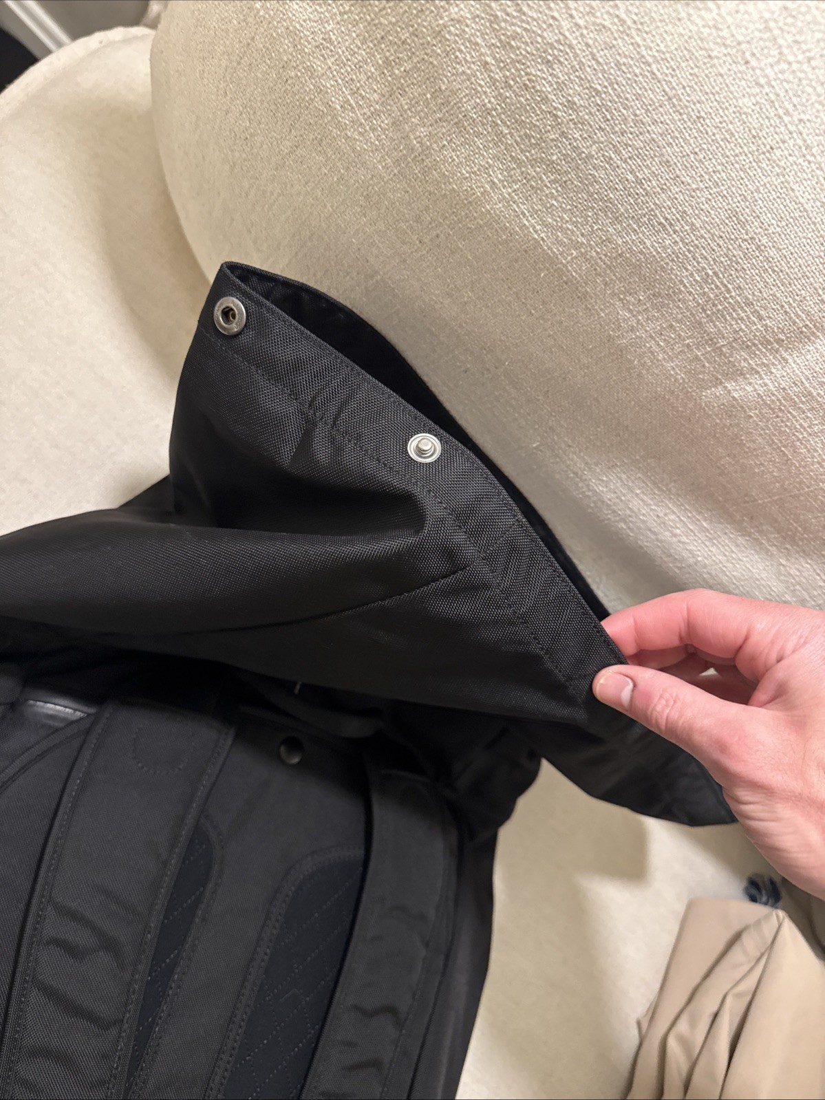 Vintage Lululemon Roll Up Black Backpack with Adjustable Straps 5