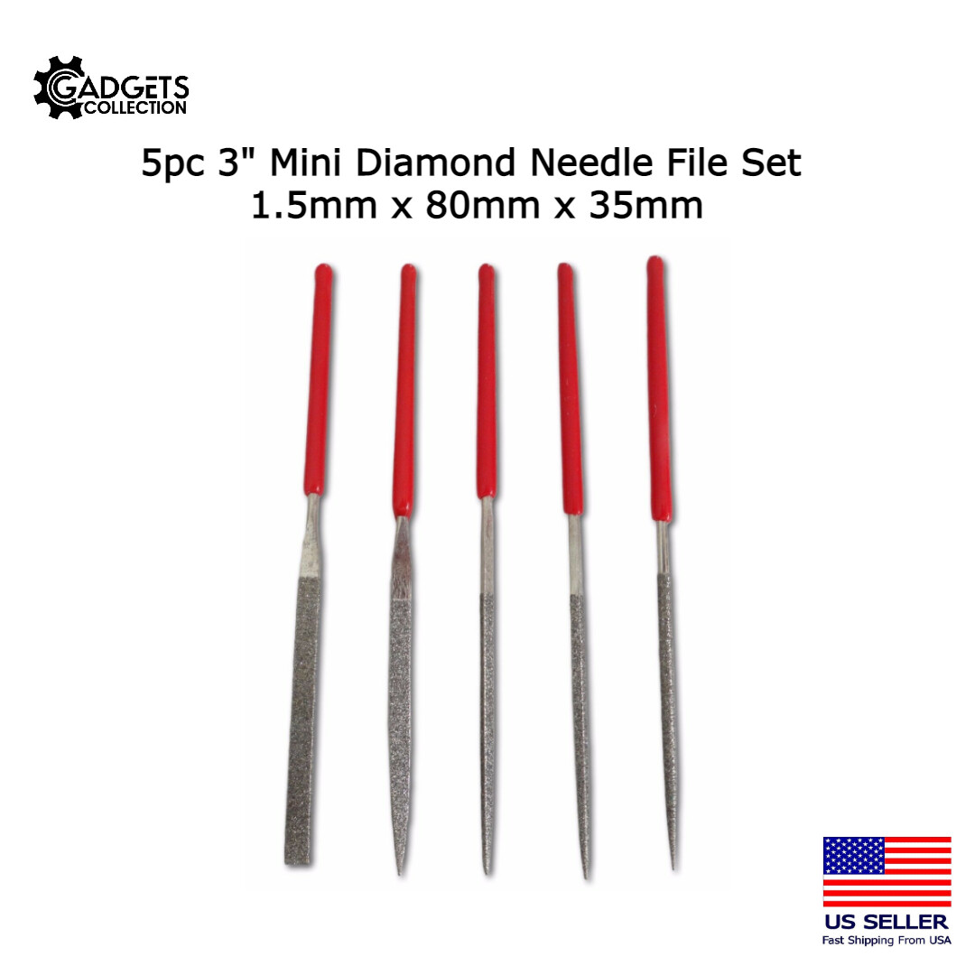 5pc 80mm + 5pc 140mm + 5pc 180mm Diamond Needle File Set Ceramics Tile Glass gallery
