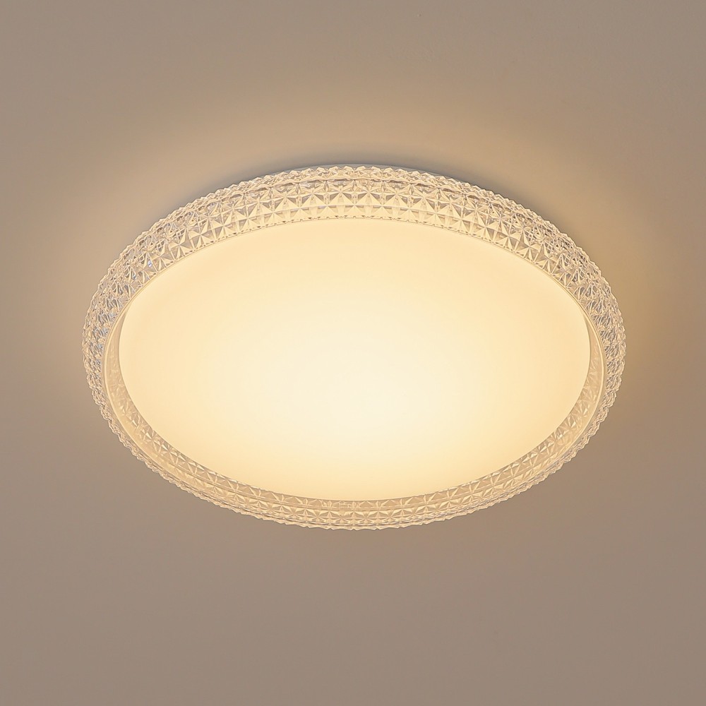 16 Inch Flush Mount LED Ceiling Light, 3 Color Temperatures, For Living Room
