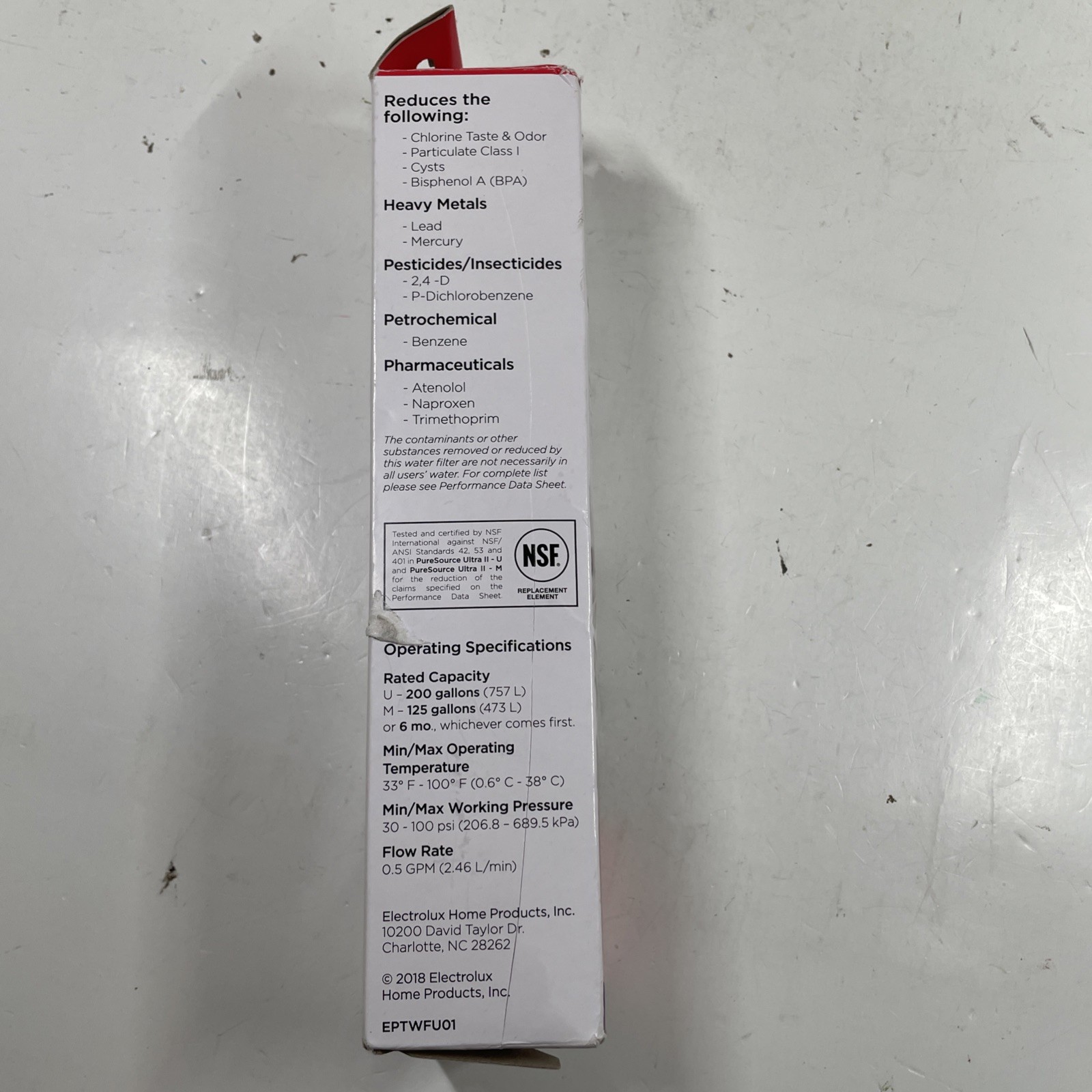 FRIGIDAIRE EPTWFU01 PureSource Ultra II Refrigerator Water Filter 1 Count White gallery