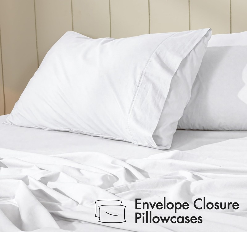 100% Cotton Percale Sheets Queen Size – Crisp Cooling Bed Sheets for Hot Slee... gallery