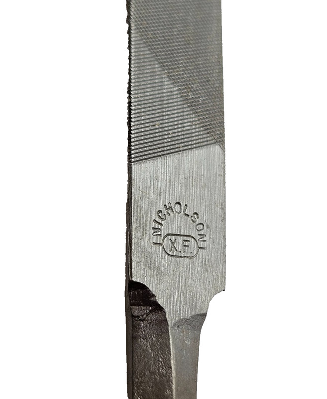 6" Triangular File Nicholson 3-Square 41498 #2 Double Cut Medium Swiss Pattern gallery