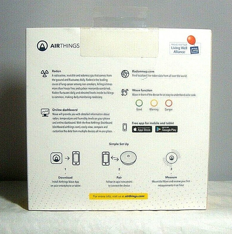 Airthings Wave Radon Battery Operated Smart Radon Detector gallery