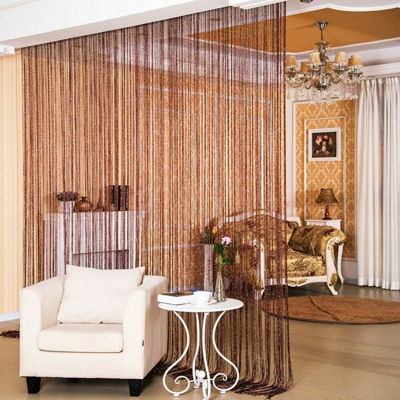 Glitter String Door Curtain Room Divider Fringe Tassel Window Panel 39inx78in gallery