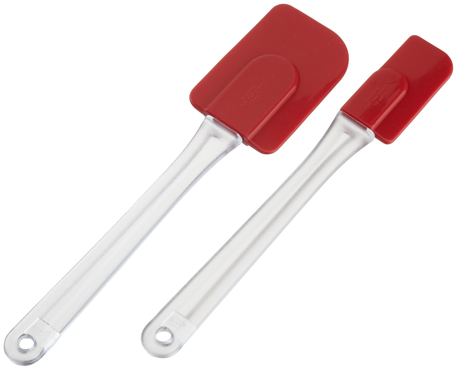 GoodCook Everyday Silicone Spatulas 2-pack Set of 2, Red/Clear gallery