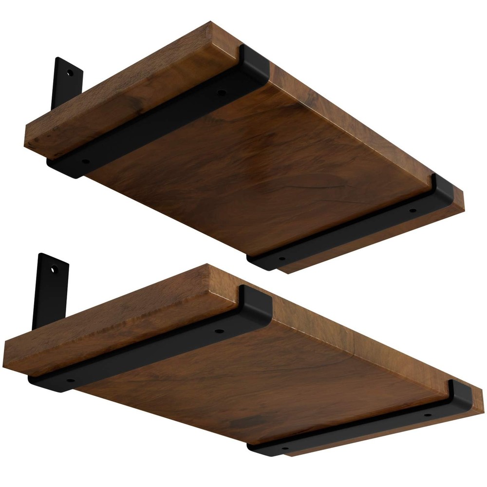 4 Pack 8 inch Floating Shelf Bracket 1/5 inch Thick Heavy Duty Bracket DIY