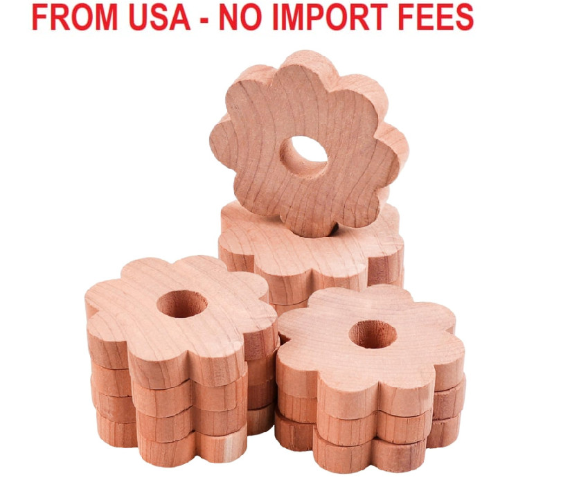 12 Pcs Cedar Blocks for Clothes Storage Flower Cedar Chips for Closets and Drawe gallery