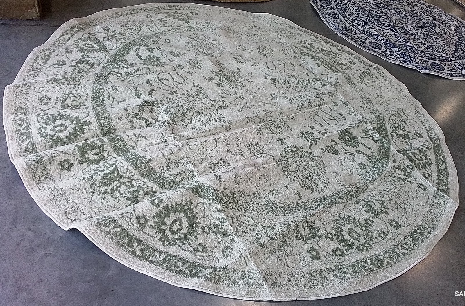 IVORY / SAGE 9'-0" x 9'-0" Back Stain Rug, Reduced Price 1172765719 ADR109V-9R gallery