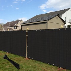 4ft Fence Privacy Screen Windscreen Mesh 150GSM Shade Net Cover Garden Black
