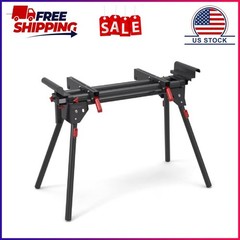 Hyper Tough Hyper Stack Heavy Duty 500-lb Miter Saw Stand, Supports 10′ Boards