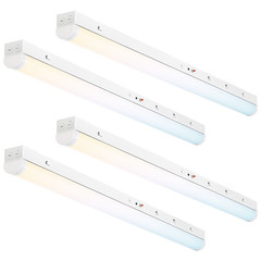 LED Linear Strip Lights 4FT 3CCT & 24W/32W/40W Selectable Dimmable DLC ETL