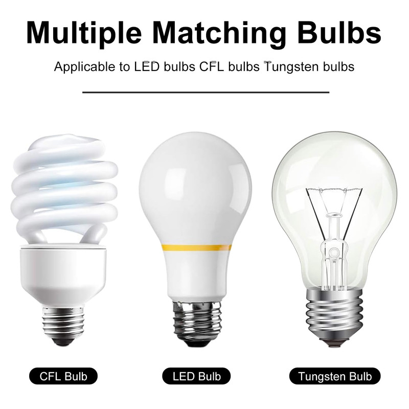 4 in 1 Light Socket Splitter Adapter, E26 E27 Standard Base LED Bulbs Converter gallery