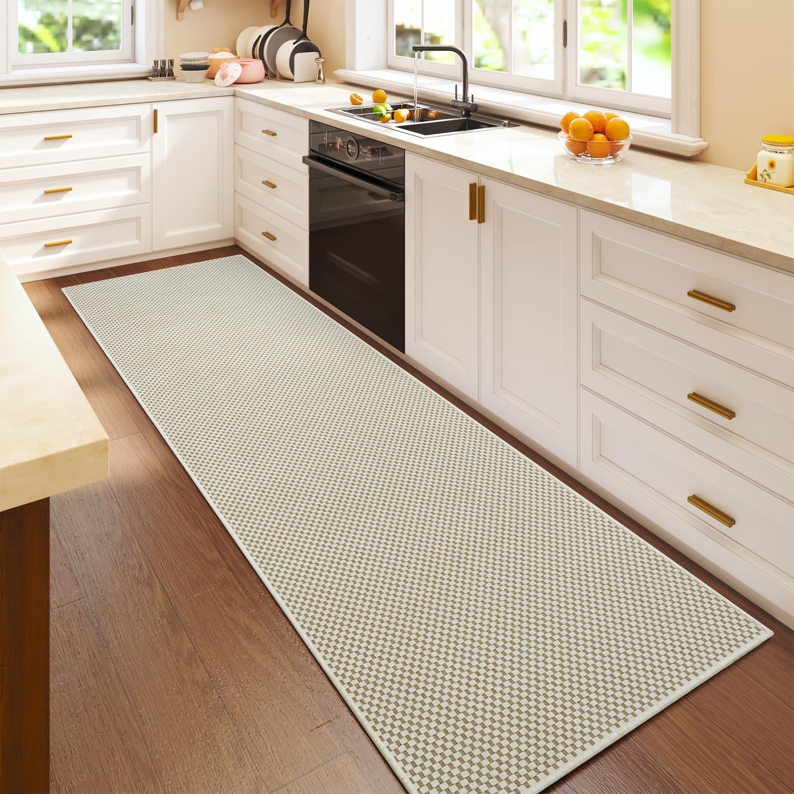 2x6 ft Kitchen Runner Rugs Mat Non Slip Woven Runners for Hallways Washable, ... gallery