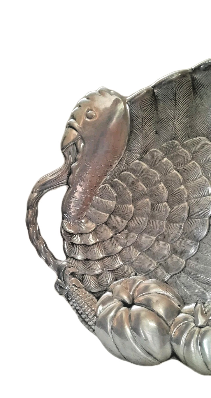 Lenox Handled Turkey Platter Metal Serving Tray 24" Large Holiday Thanksgiving gallery