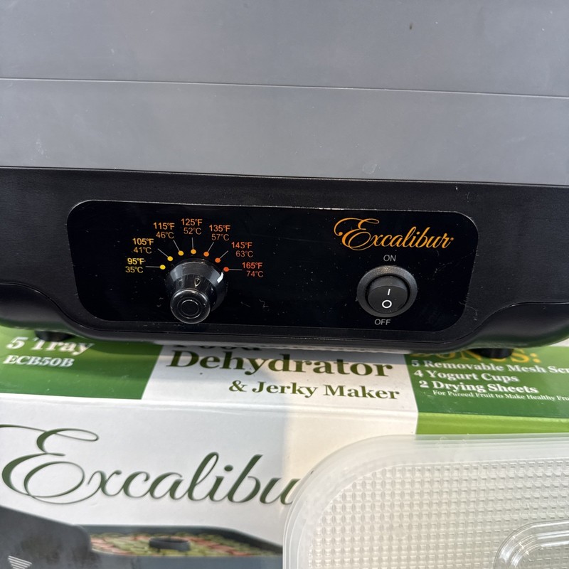 Excalibur ECB50B EZ Dry 5-Tray Stackable Electric Food Dehydrator - Clean Tested gallery