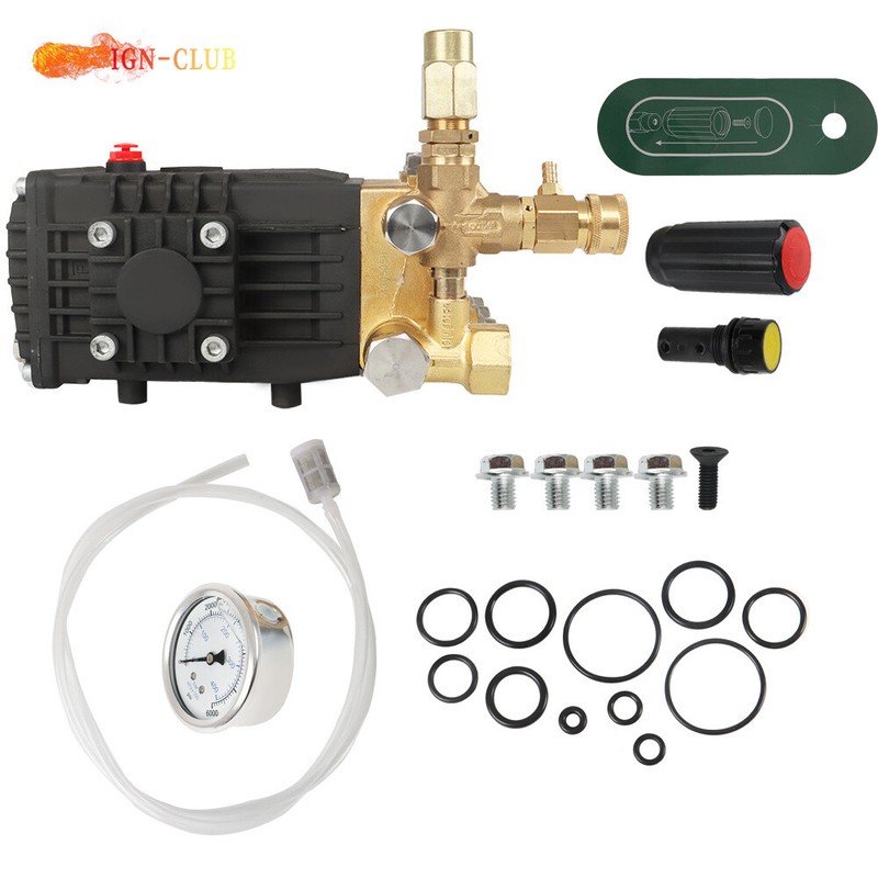 Pressure Power Washer Pump 24mm Solid Shaft 3600 PSI 4.9GPM Belt Drive gallery