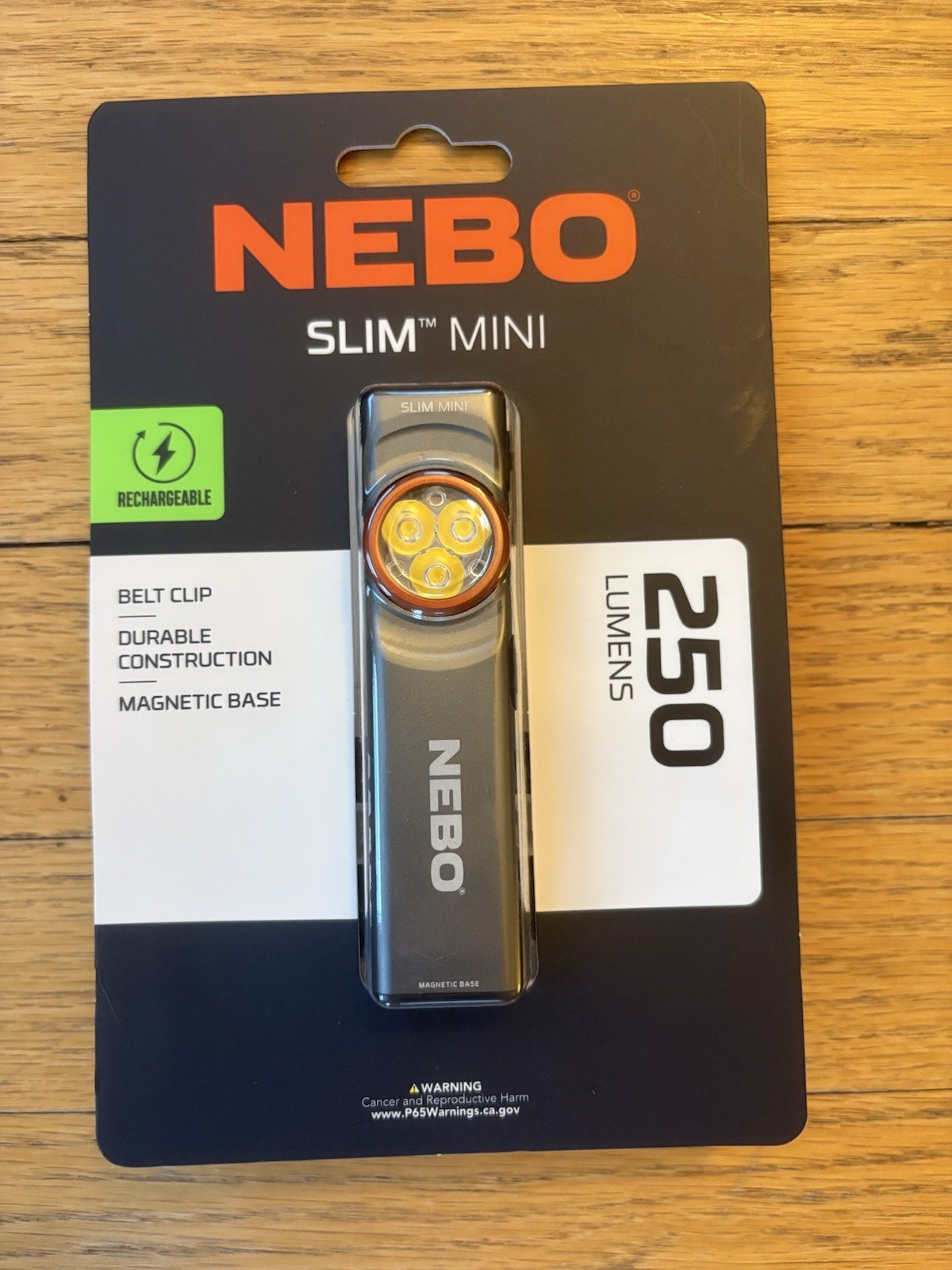 NEBO Slim Mini Rechargeable LED Flashlight 250 Lumens Magnetic Base gallery