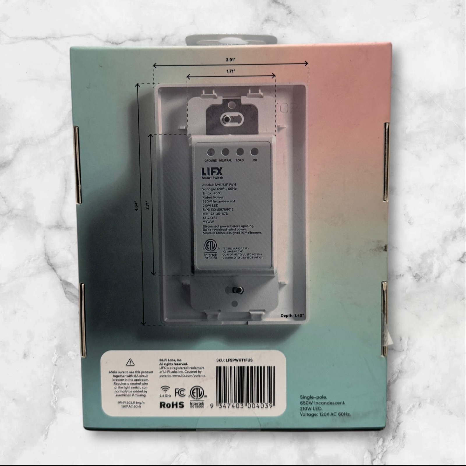 LIFX Smart Switch WiFi 2-Buttons White Works With Alexa & Google New In Box gallery